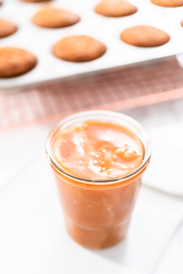 Homemade caramel - Arina Photography Homemade caramel in a small glass jar.