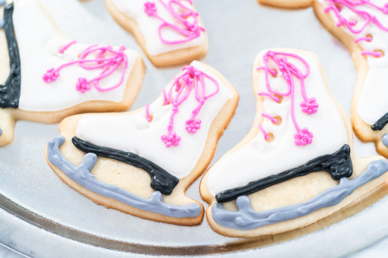 Ice skate cookies