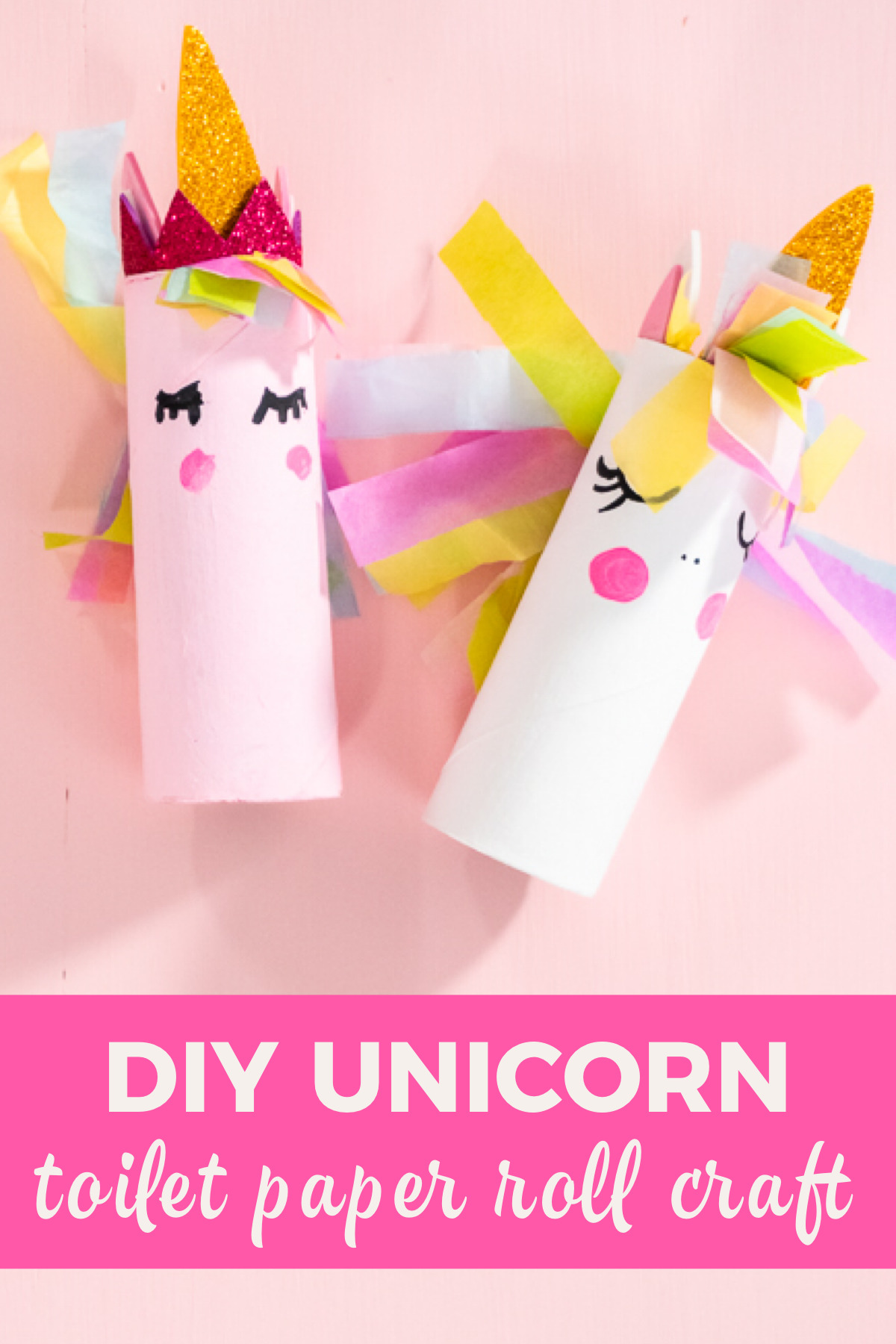 DIY Unicorn Toilet Paper Roll Craft