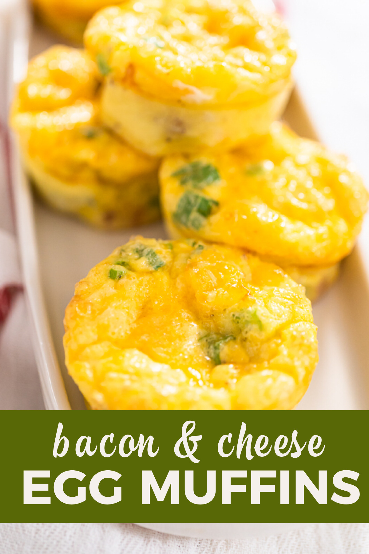 Bacon & cheese egg muffins