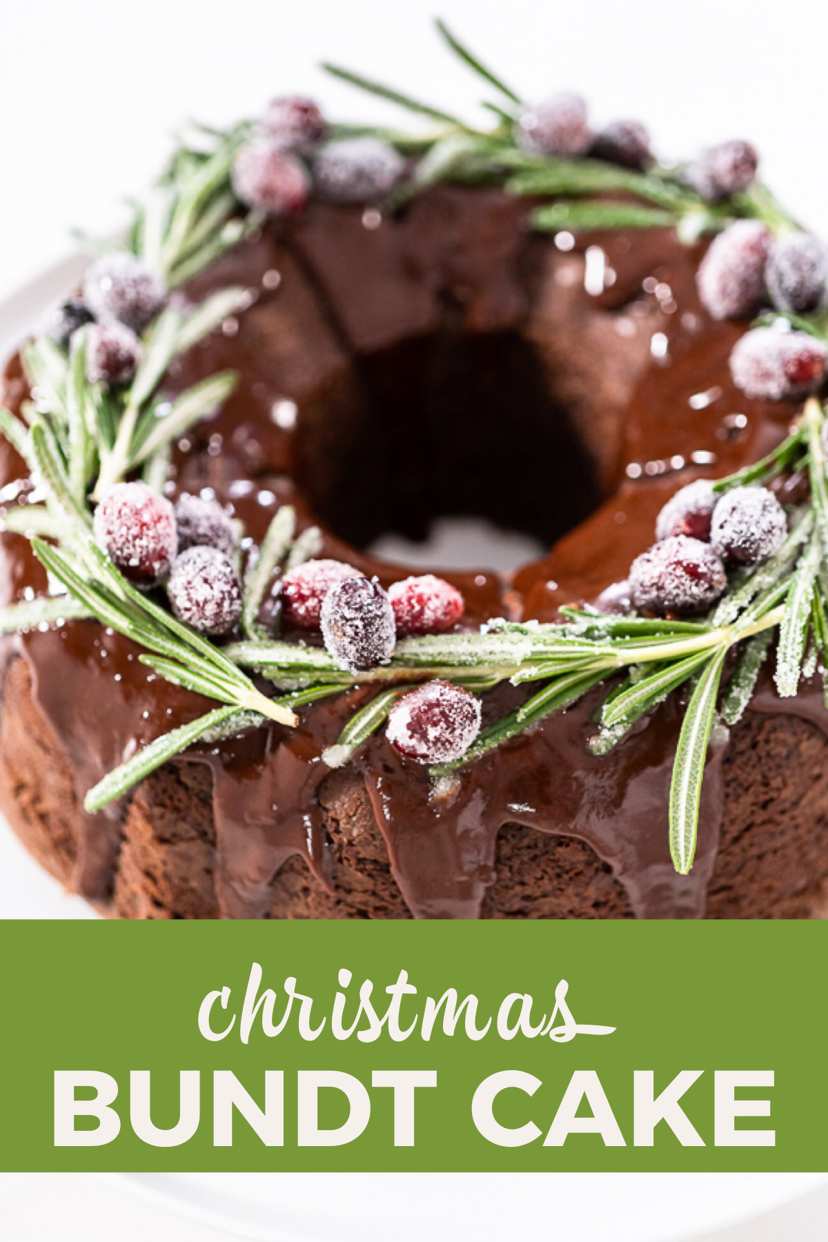 Christmas Chocolate Bundt Cake with Chocolate Frosting