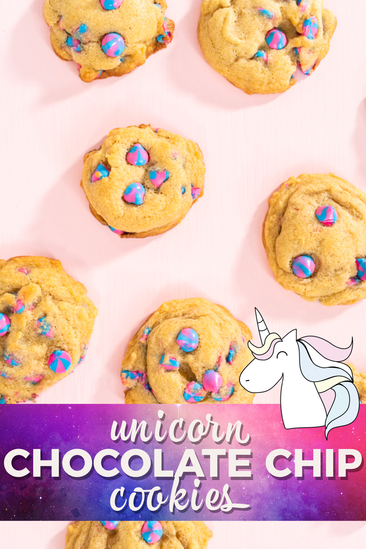 Unicorn Chocolate Chip Cookies