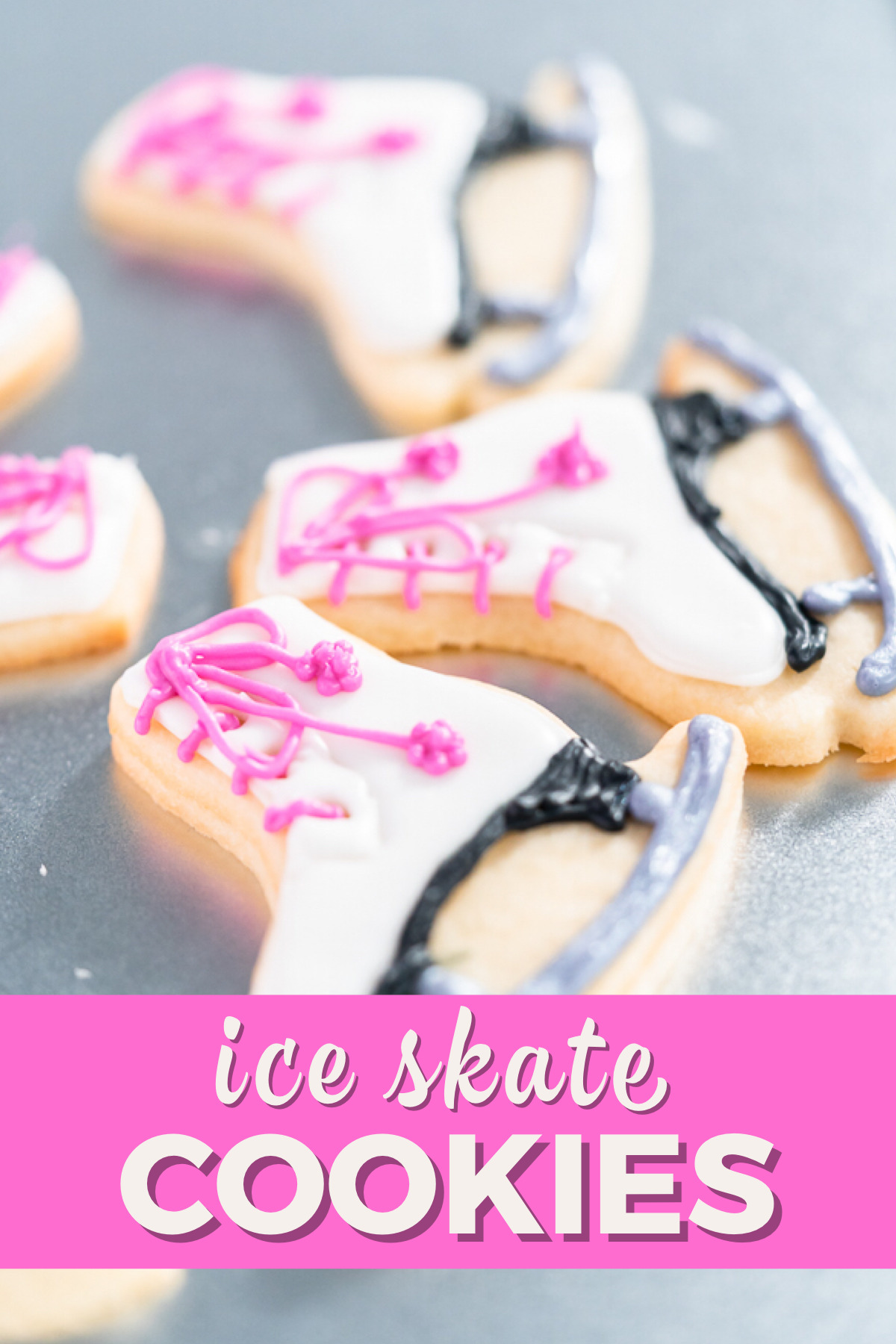 Ice skate cookies