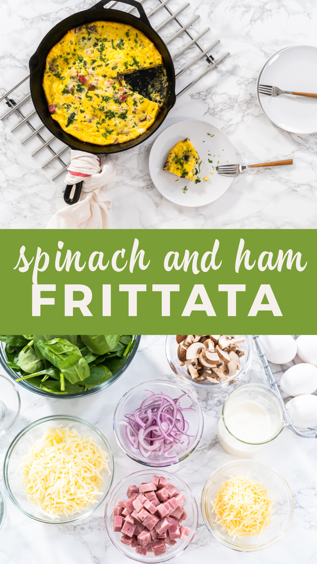 Spinach and ham frittata