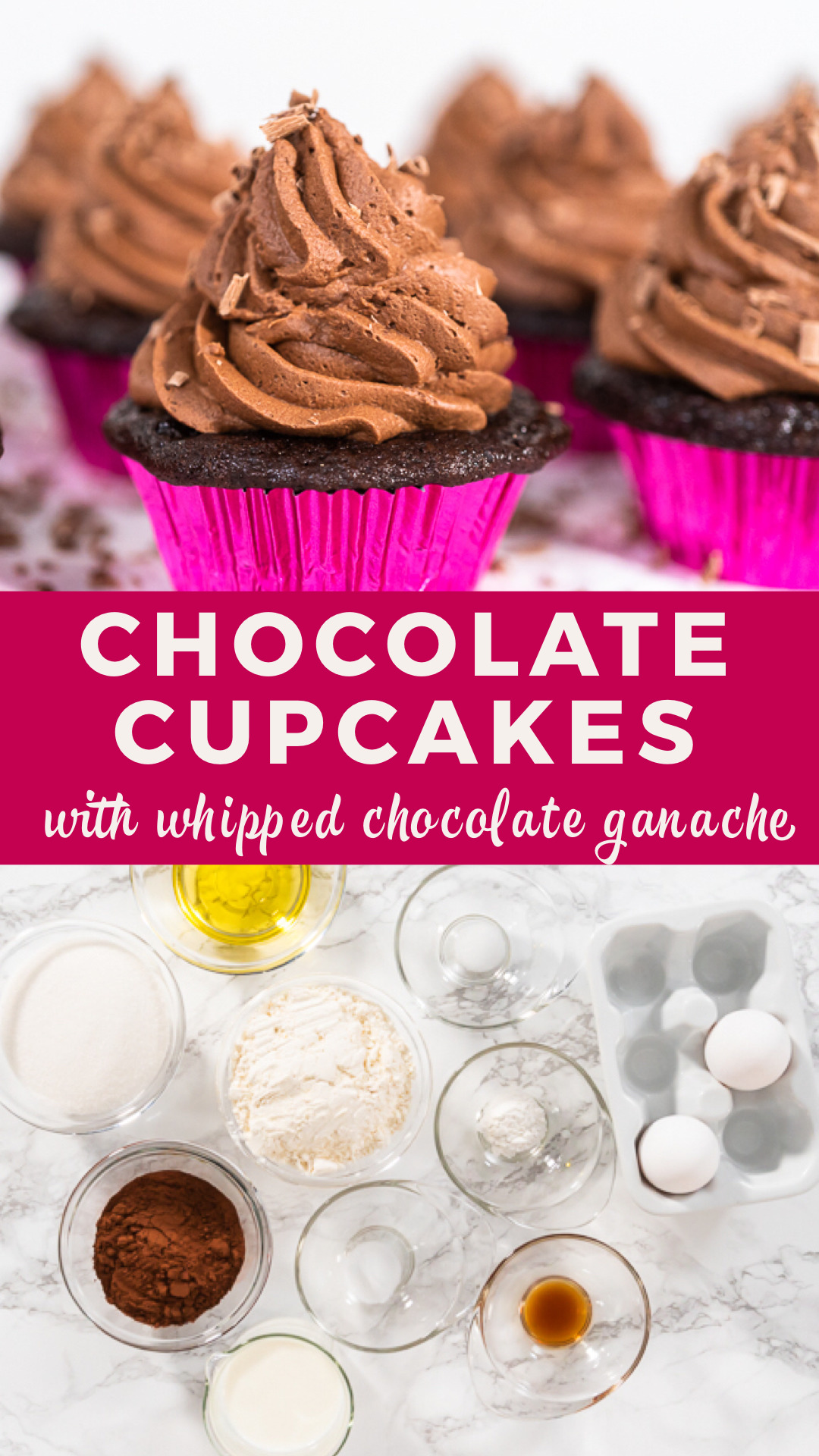 Chocolate cupcakes with chocolate frosting