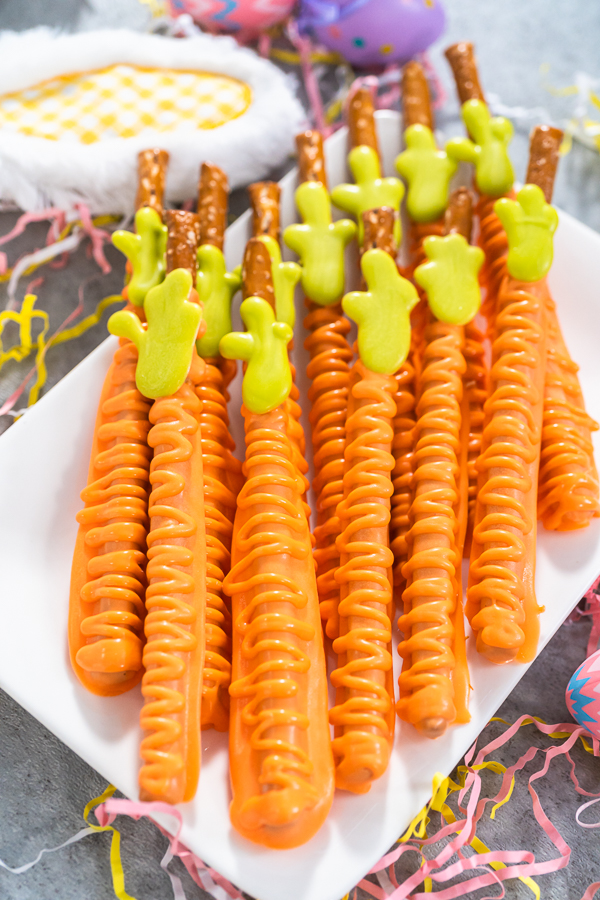 Carrot Chocolate Covered Pretzels