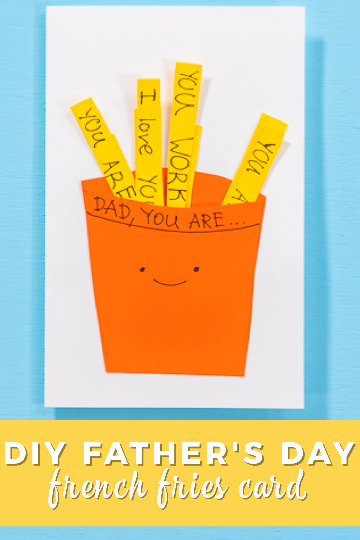 DIY Father\'s Day French Fries Card