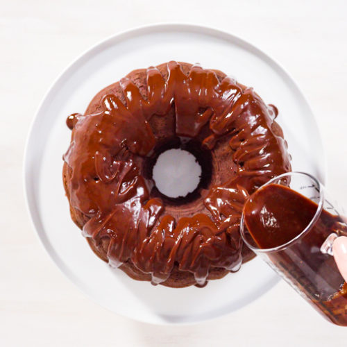 Christmas Chocolate Bundt Cake with Chocolate Frosting - Arina Photography