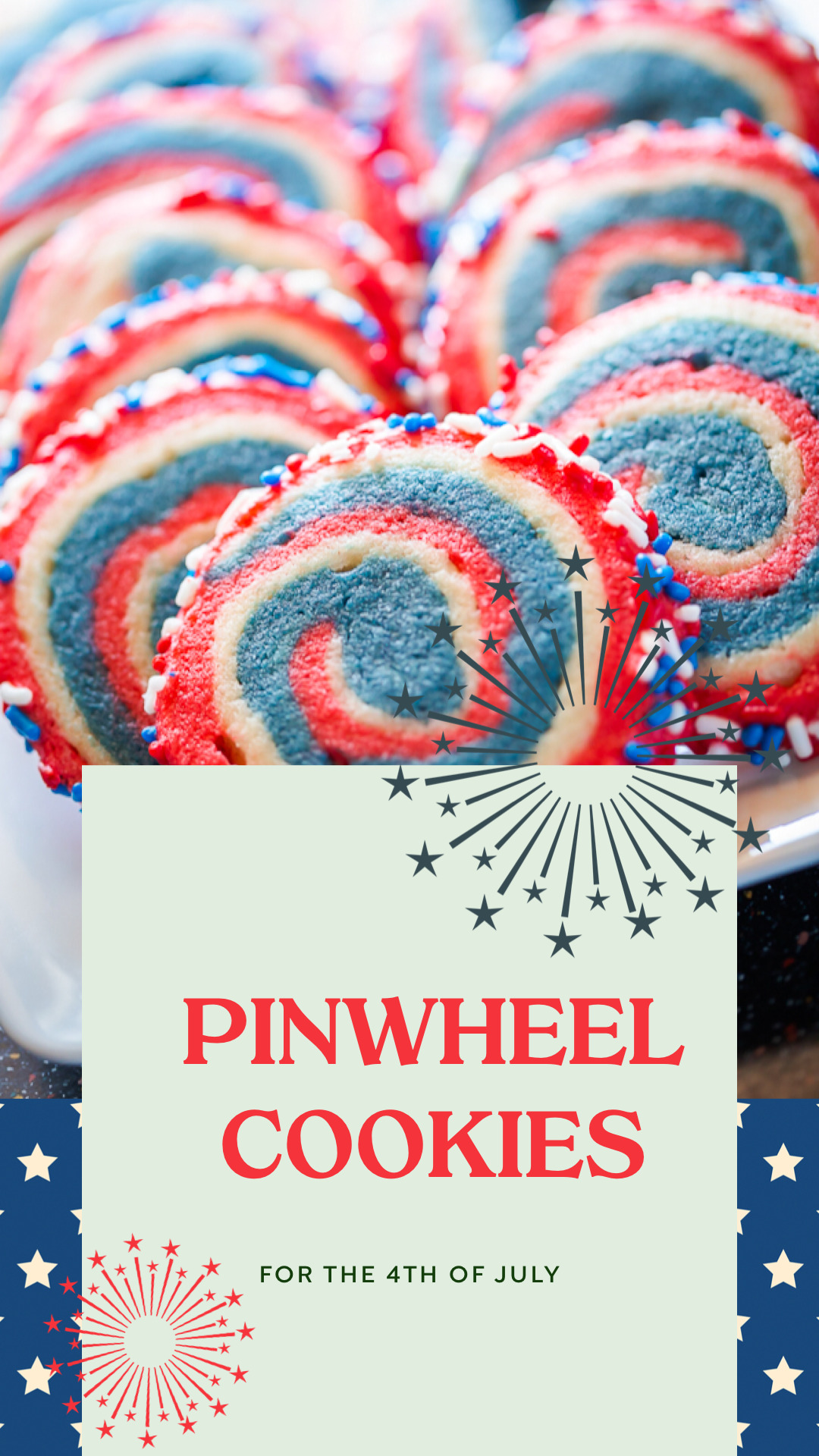Pinwheel Cookies for the 4th of July