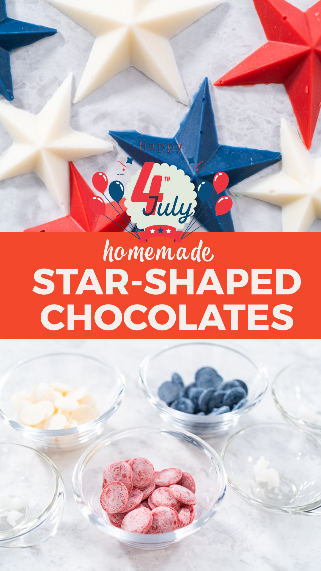 Homemade star-shaped chocolates