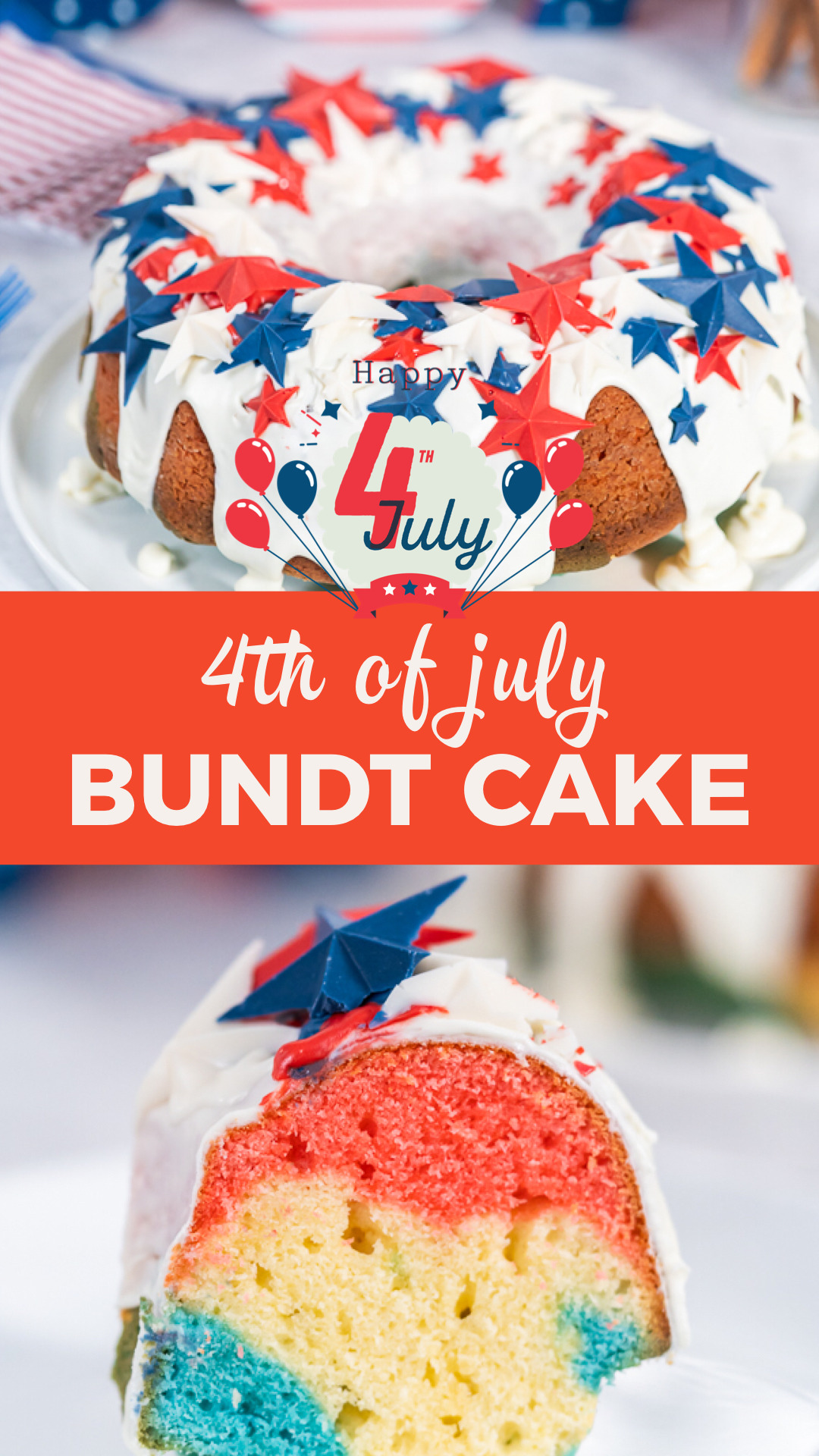 4th of July Bundt Cake