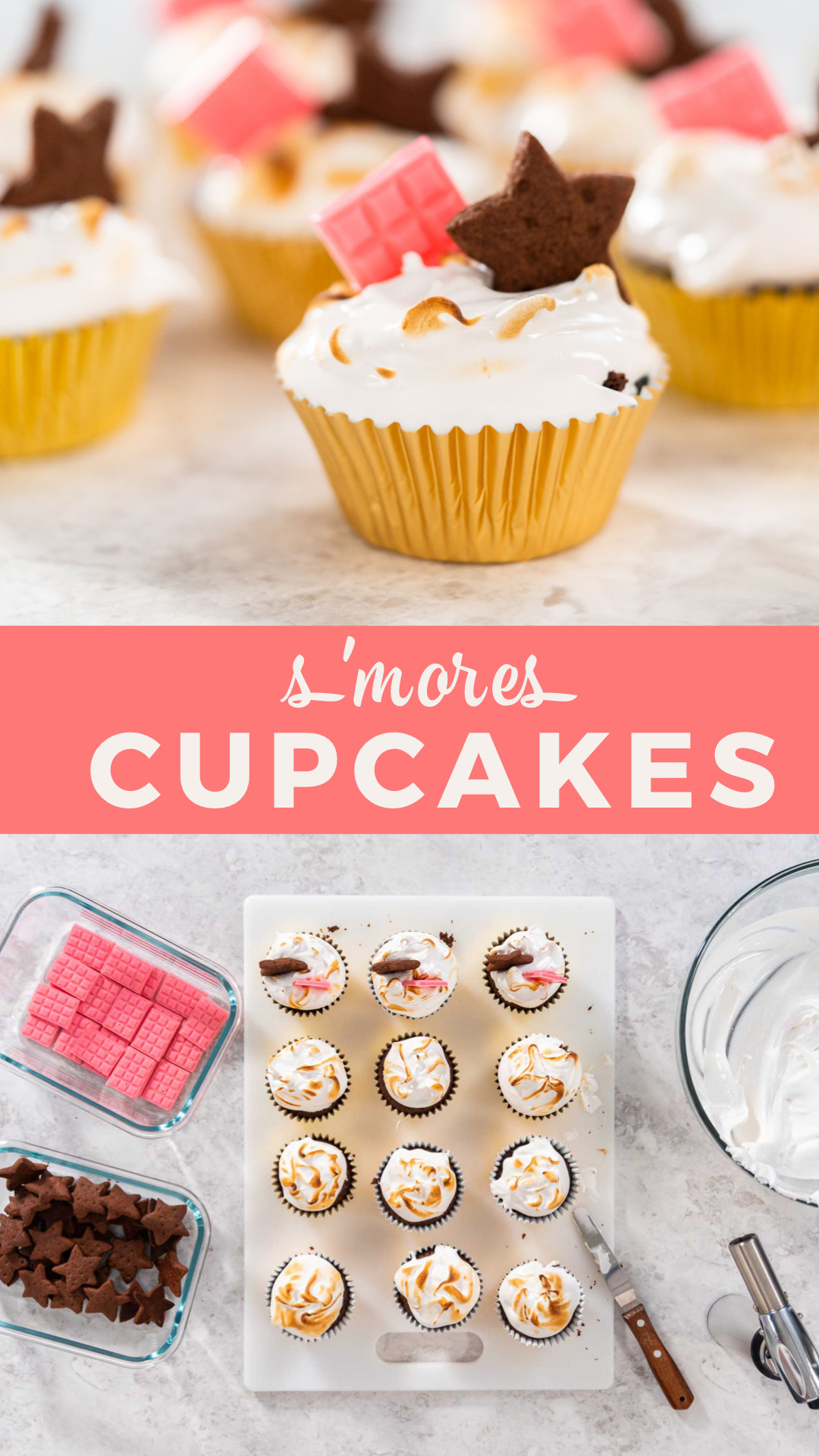 S\'mores cupcakes