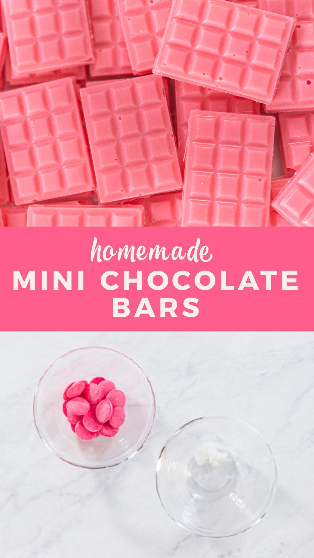 Homemade mini chocolate bars