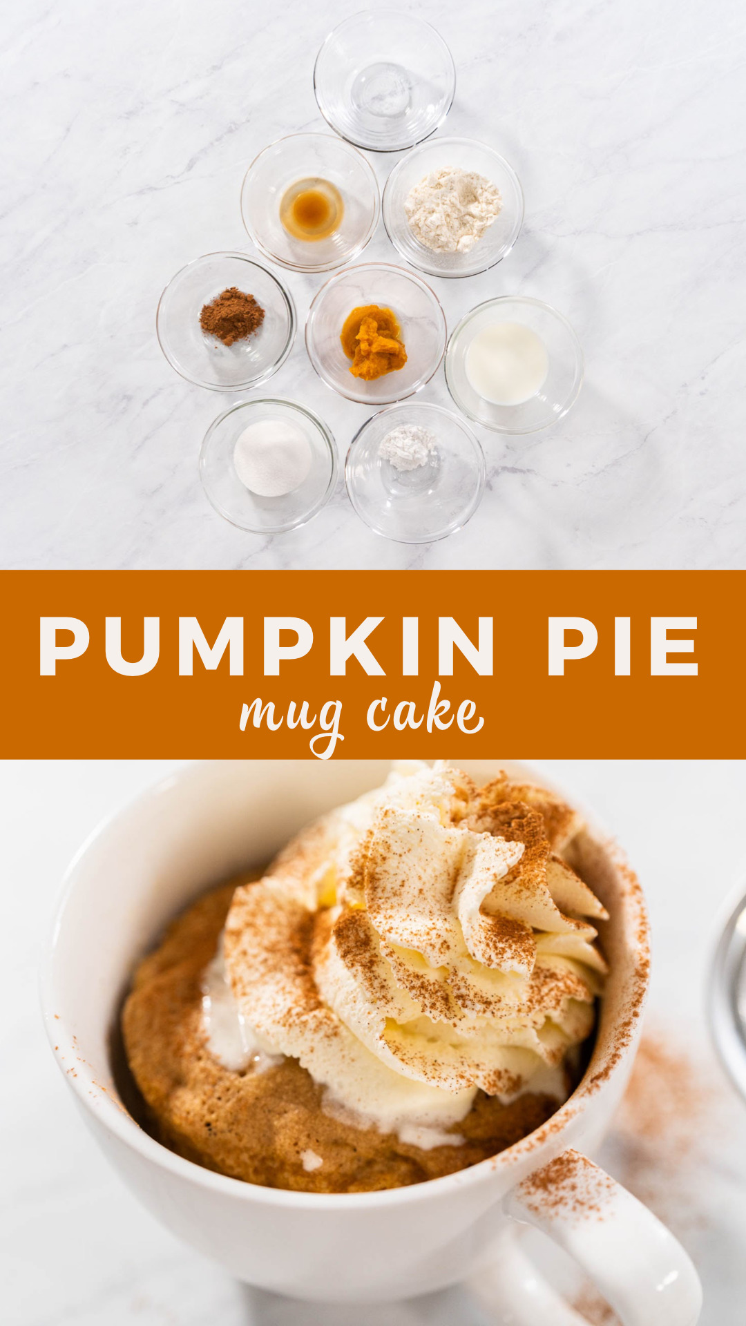 Easy pumpkin pie mug cake