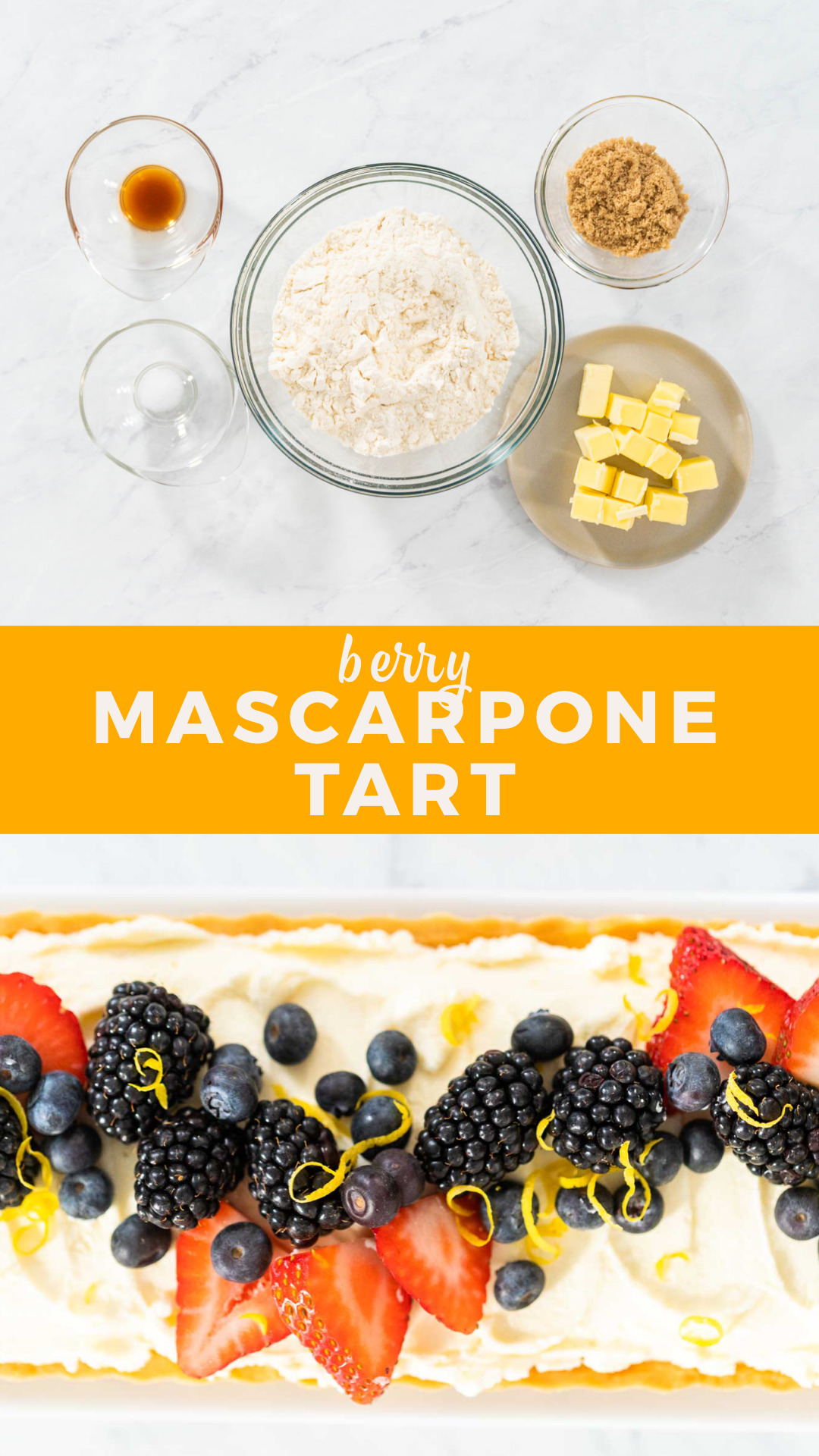 Berry mascarpone tart