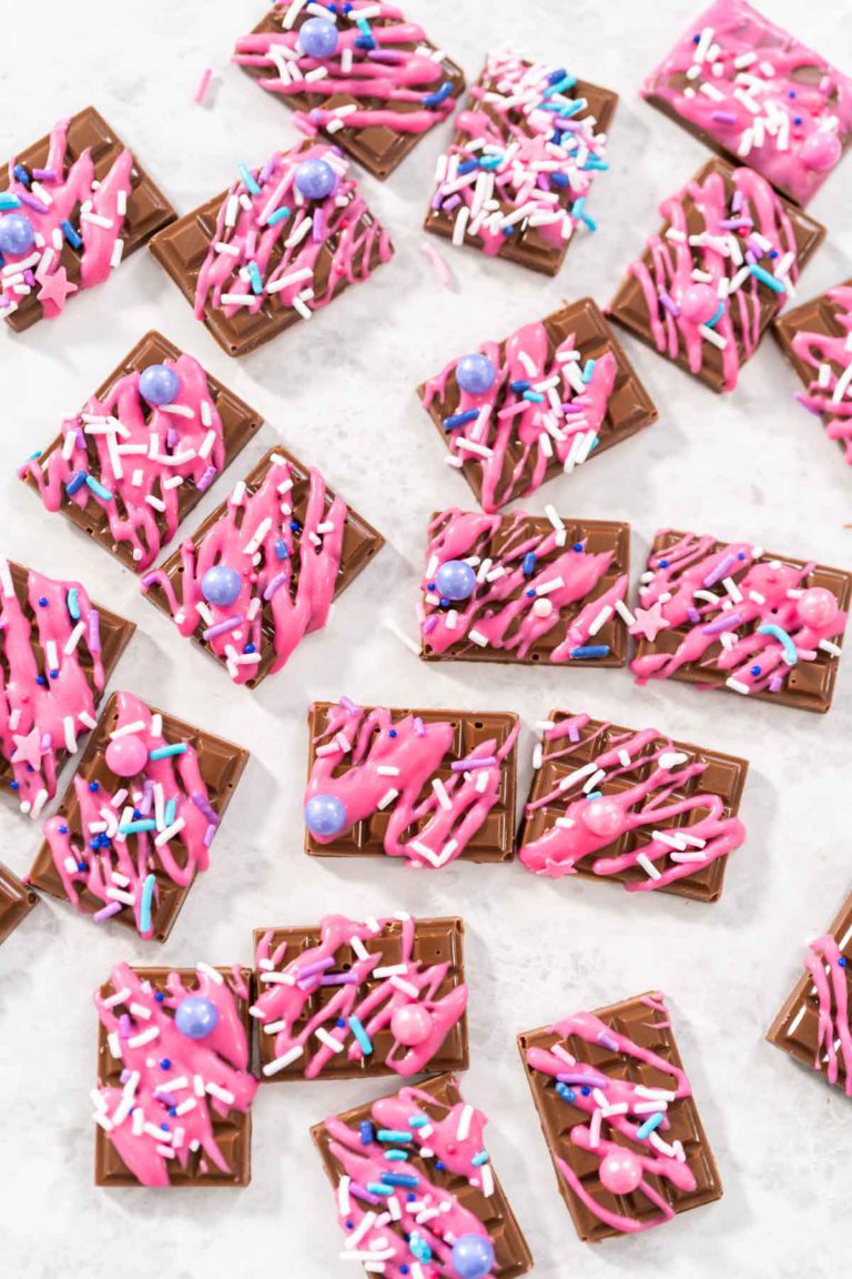 Mini chocolates with sprinkles