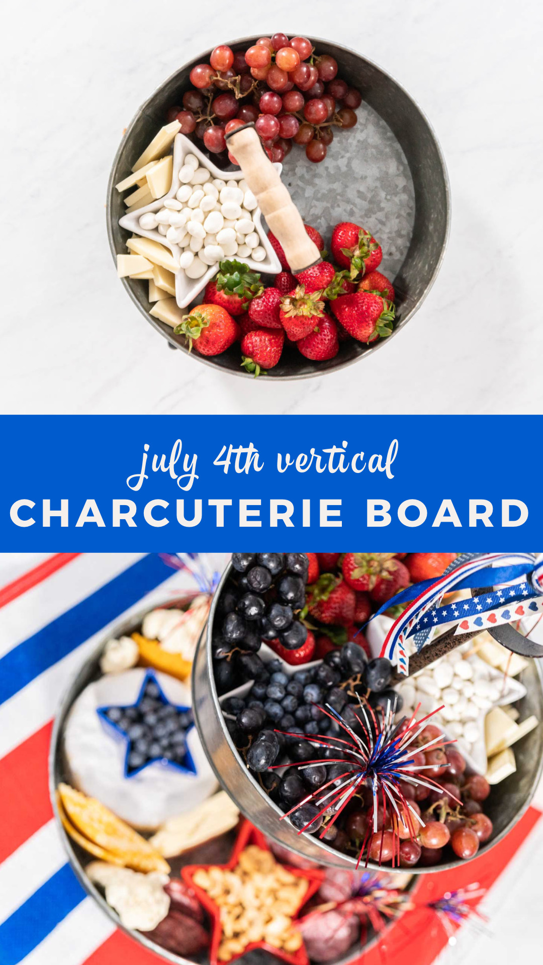 July 4th vertical charcuterie board