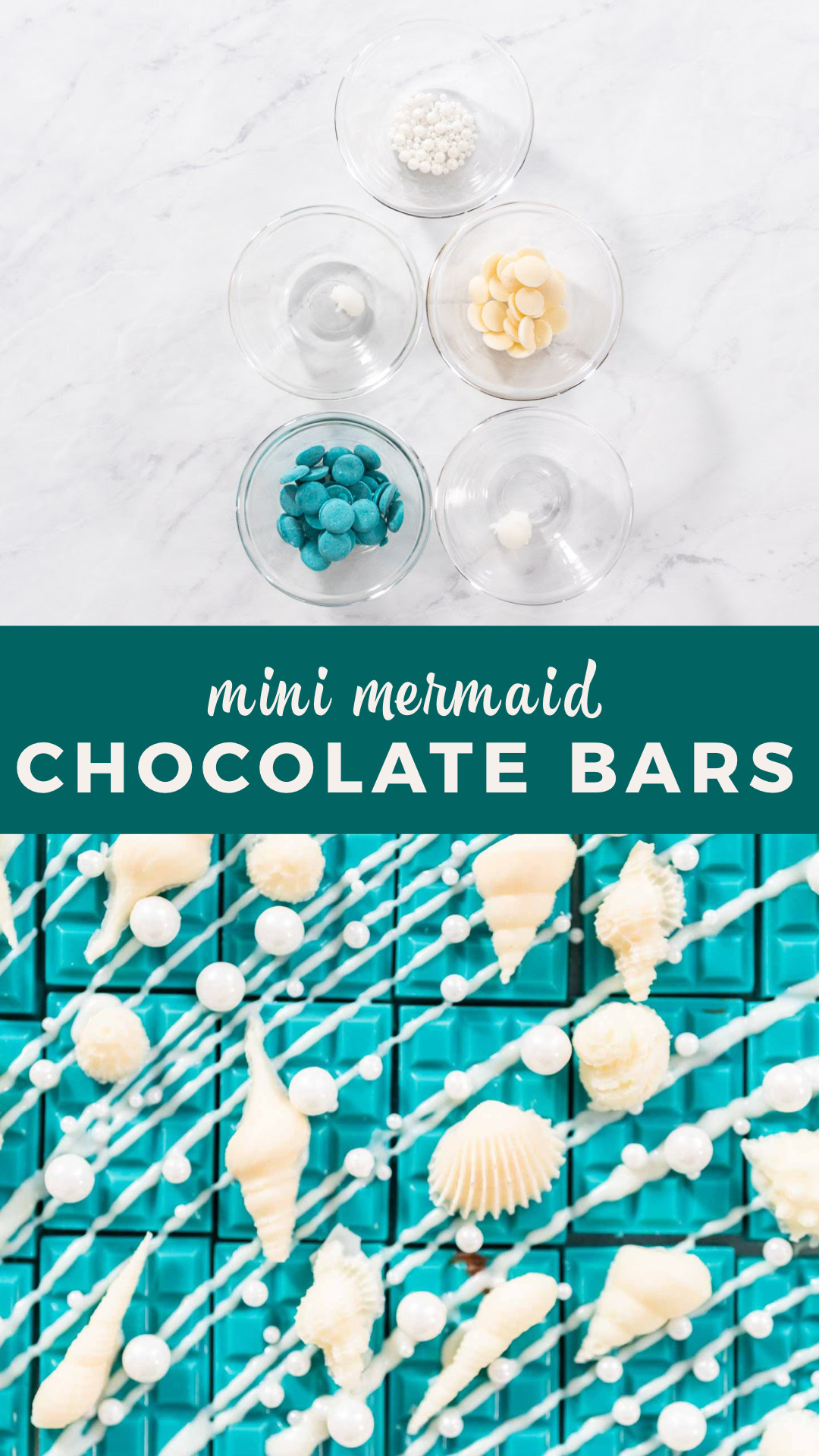 Mini mermaid chocolate bars