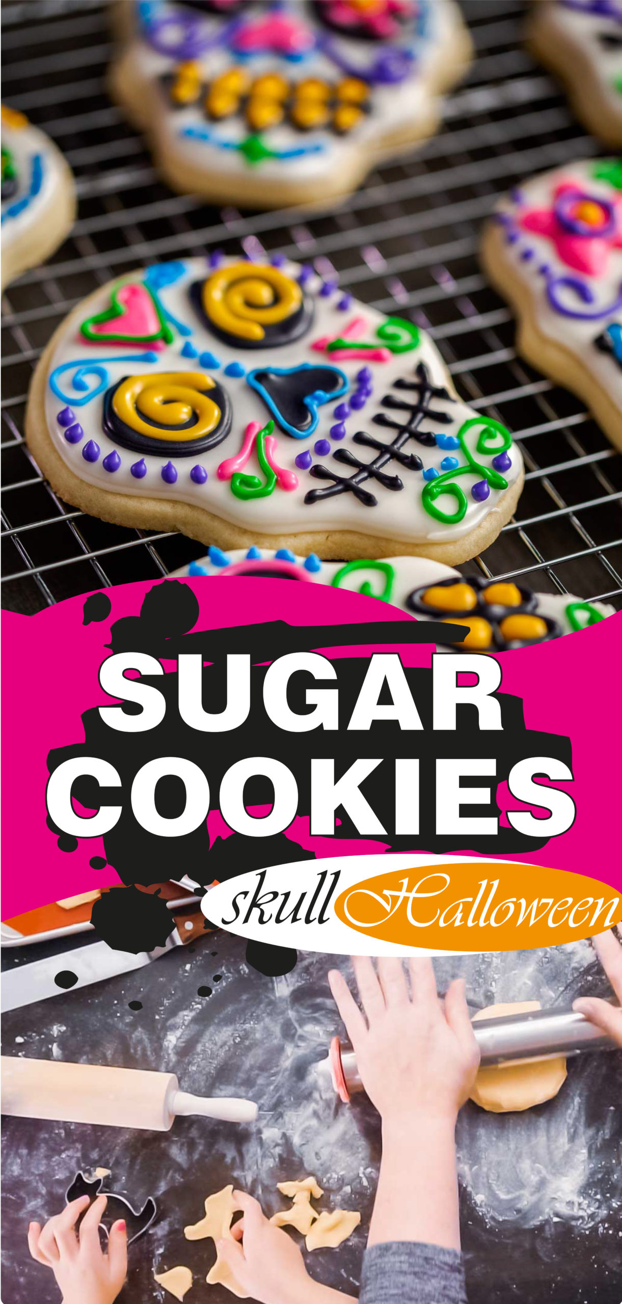 Skull sugar cookies