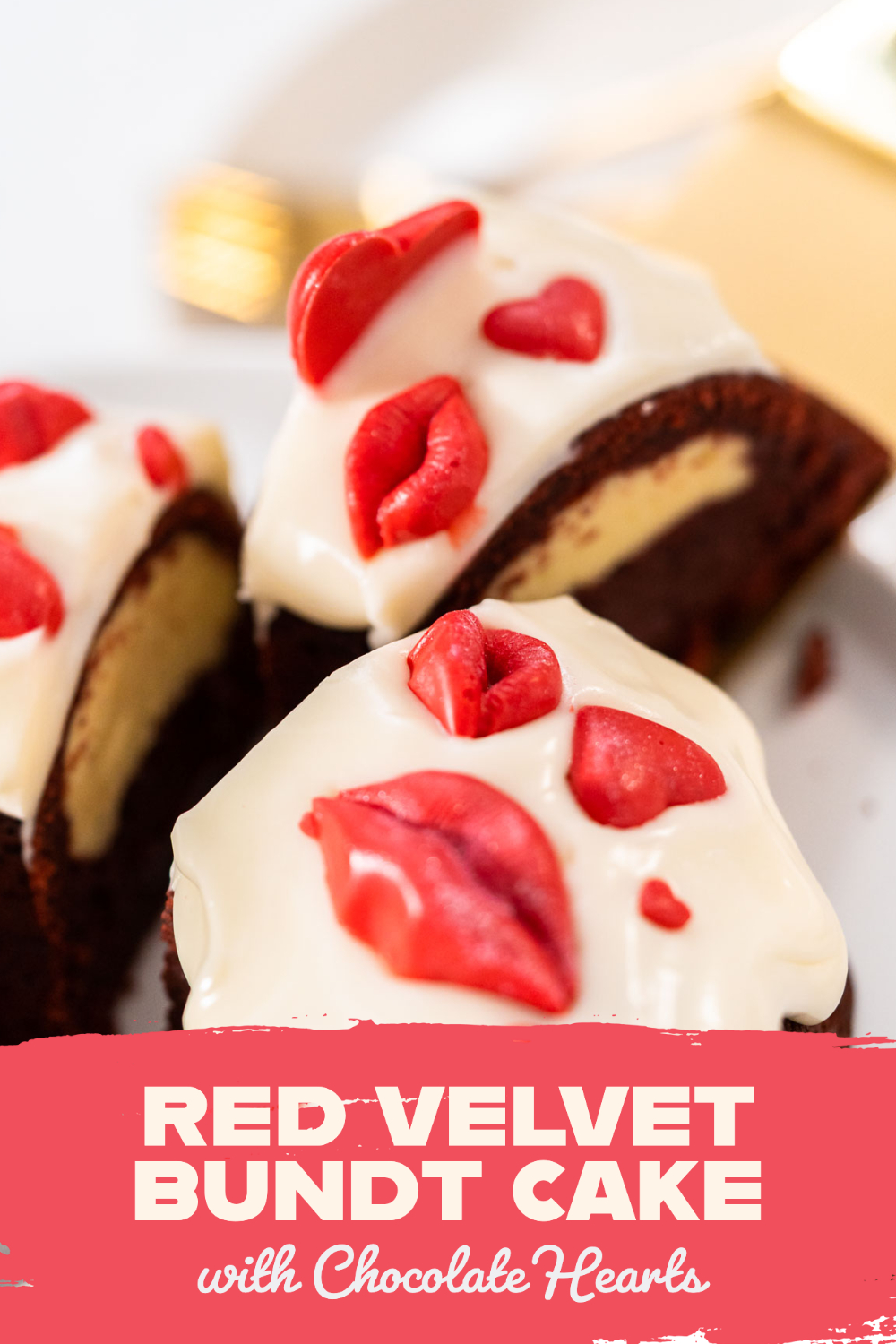 Red Velvet Bundt Cake with Chocolate Hearts