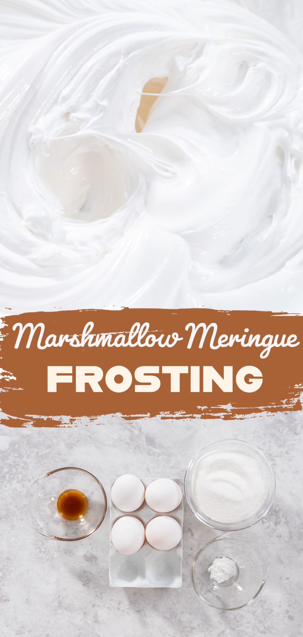Marshmallow meringue frosting