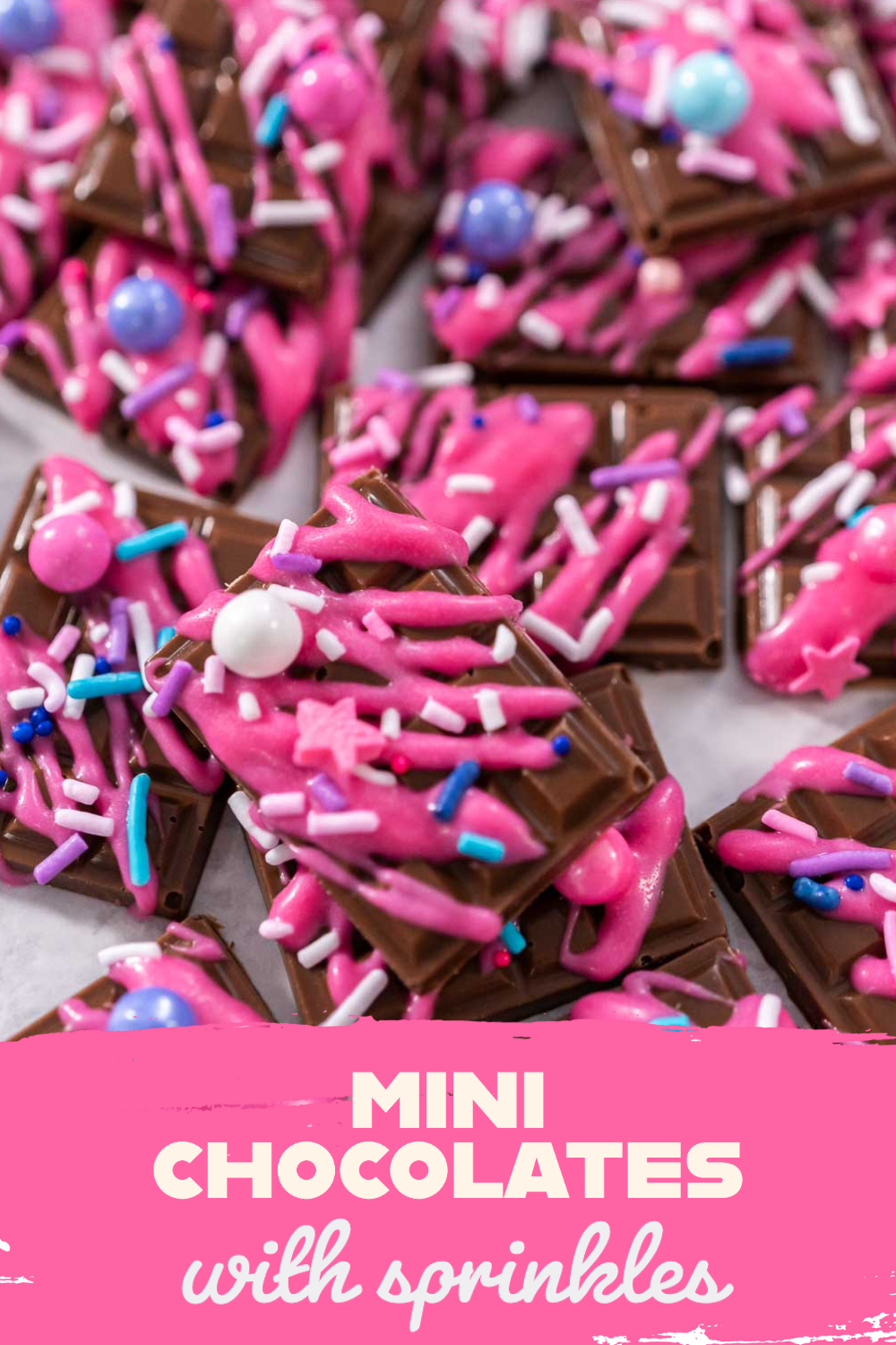 Mini chocolates with sprinkles