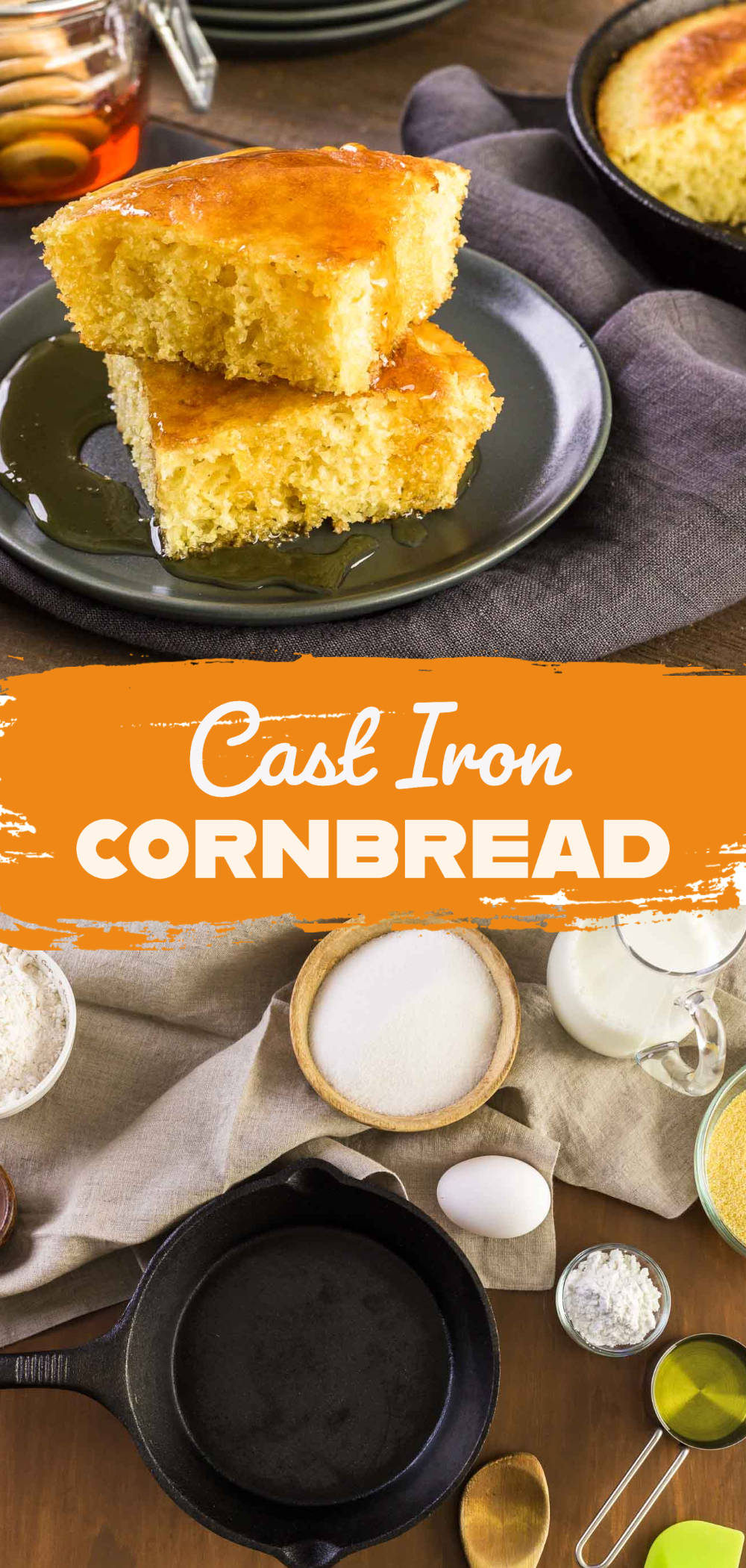 Cast iron cornbread