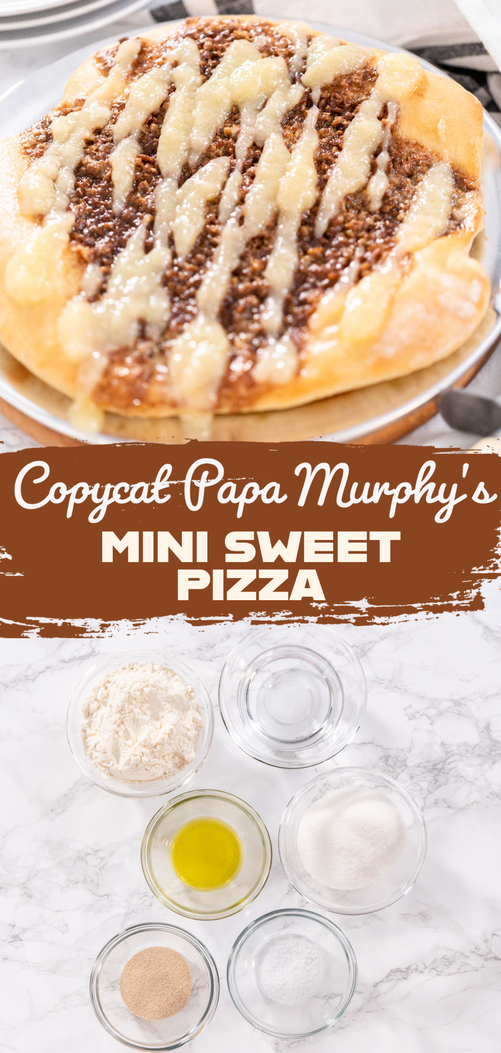 Copycat Papa Murphy\'s mini sweet pizza