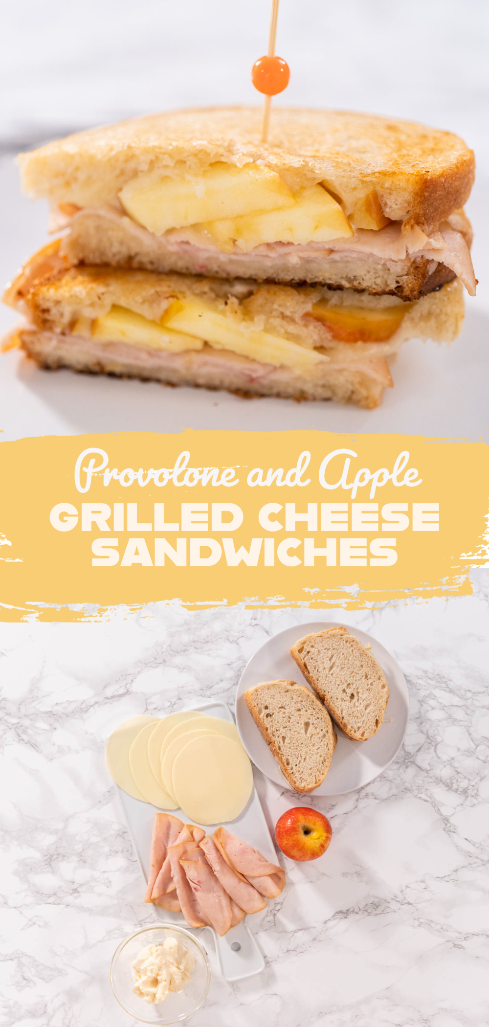 Provolone and Apple Grilled Cheese Sandwiches