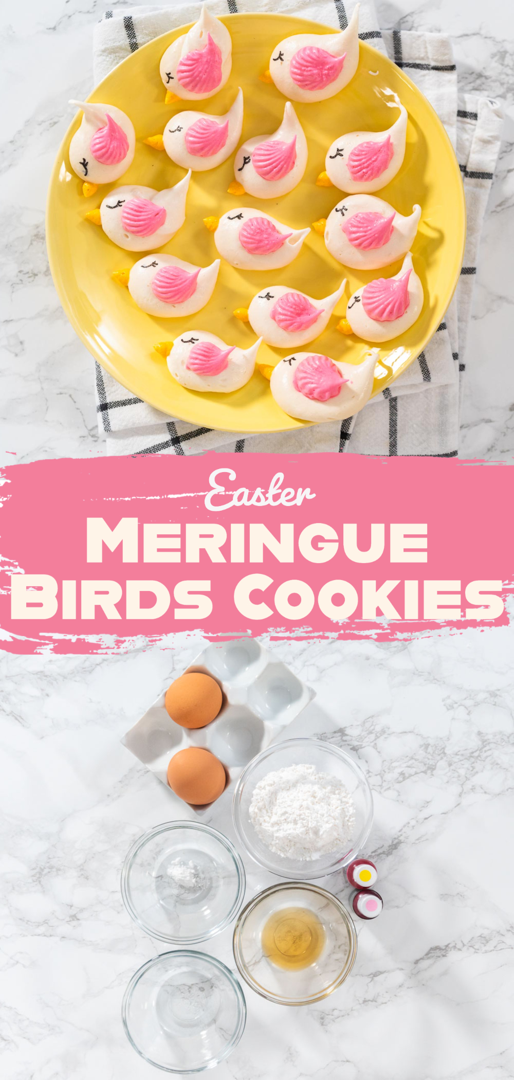 Easter Meringue Birds Cookies