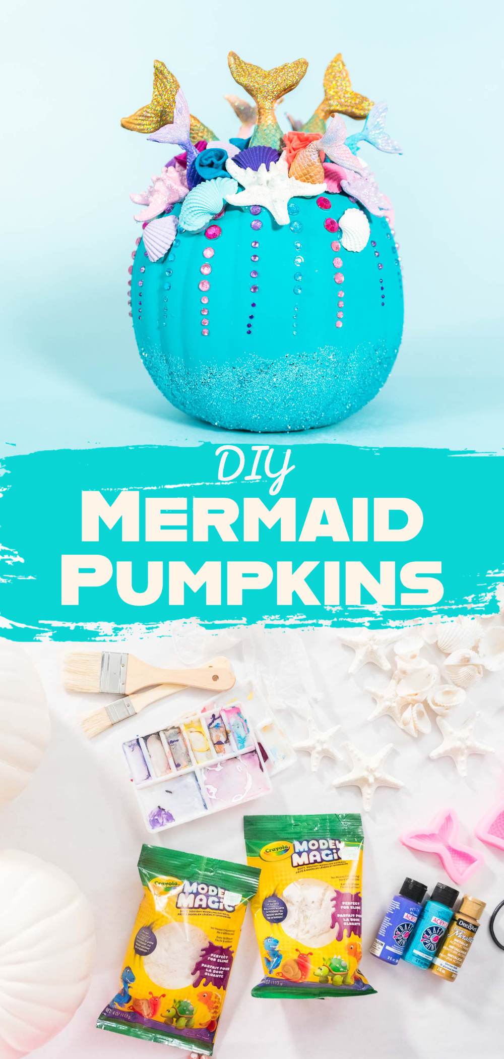 DIY Mermaid Pumpkins
