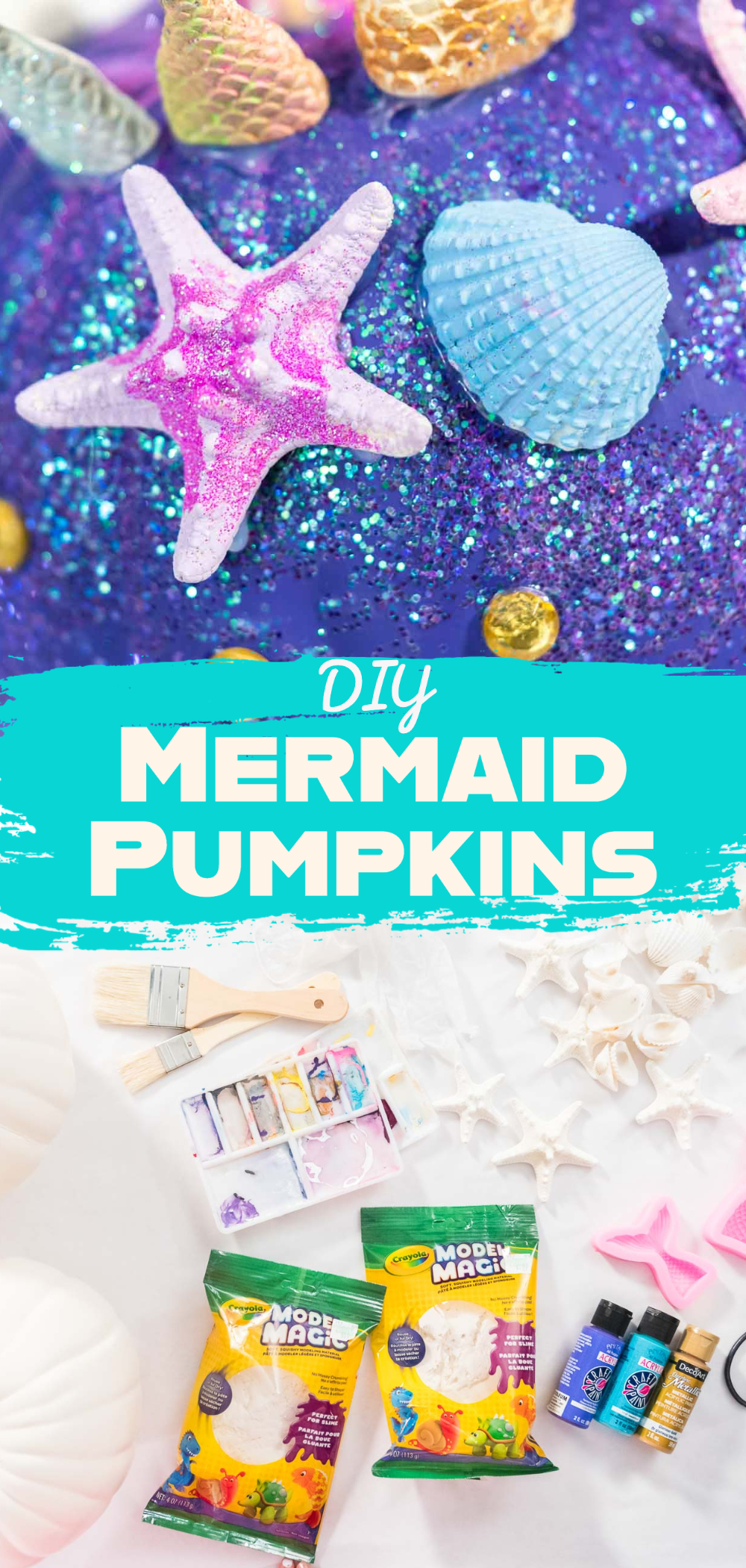 DIY Mermaid Pumpkins