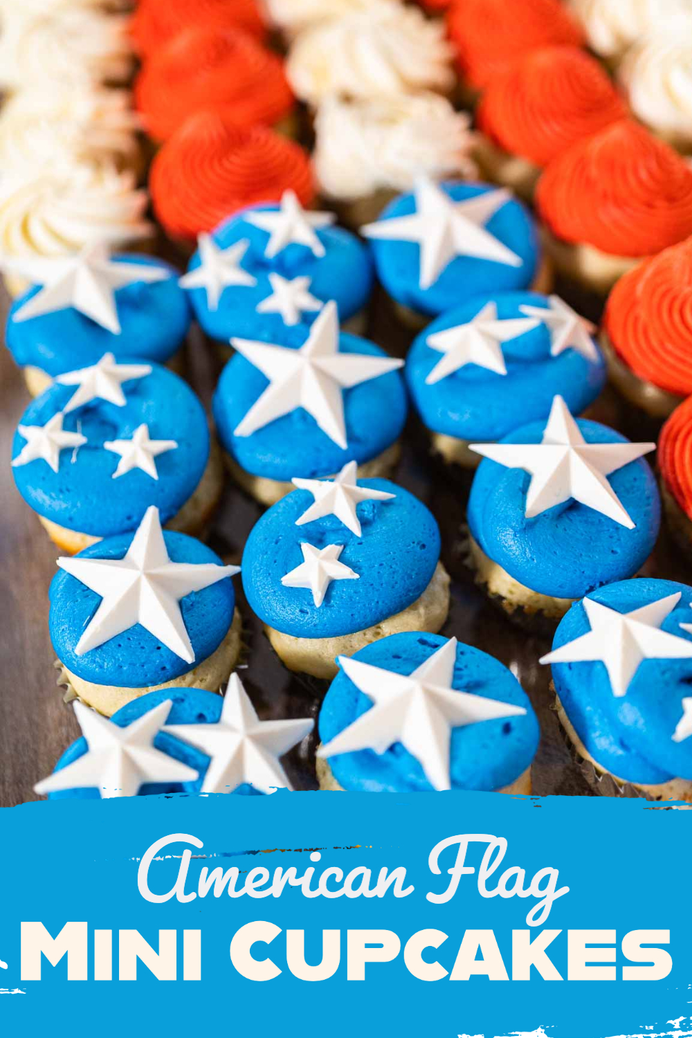 American Flag Mini Cupcakes