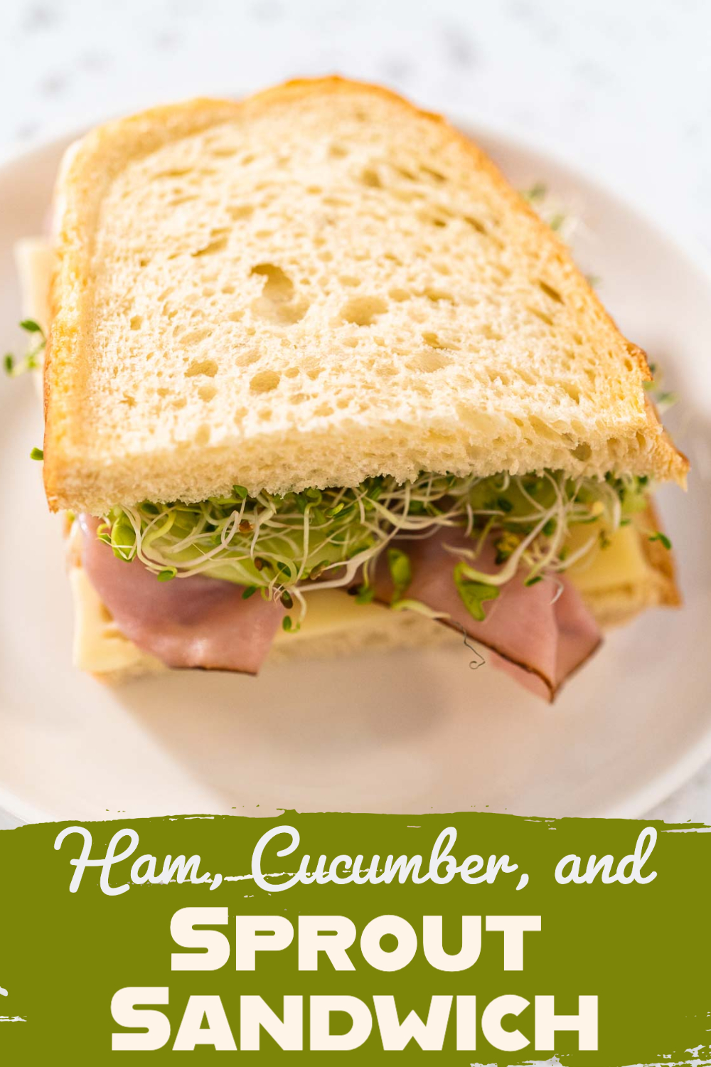 Ham, Cucumber, and Sprout Sandwich