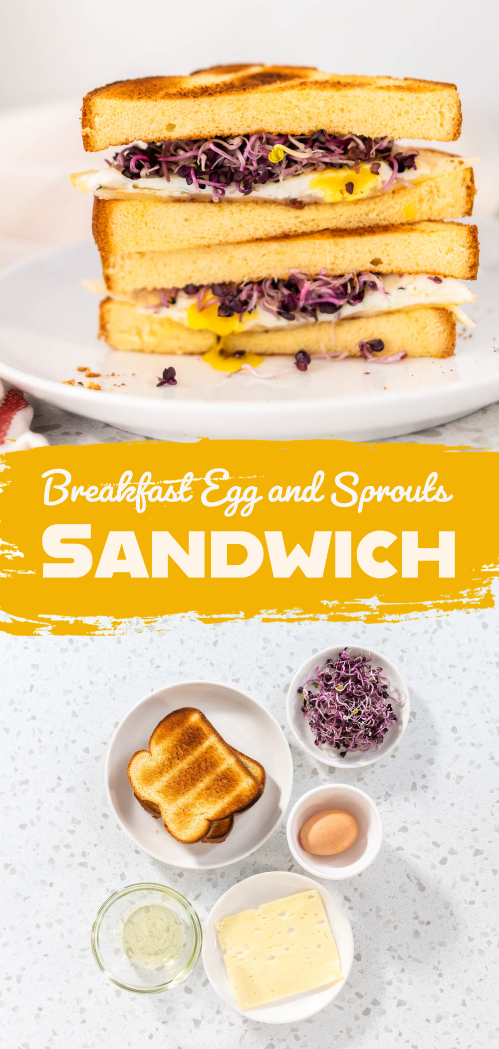 Breakfast Egg and Sprouts Sandwich