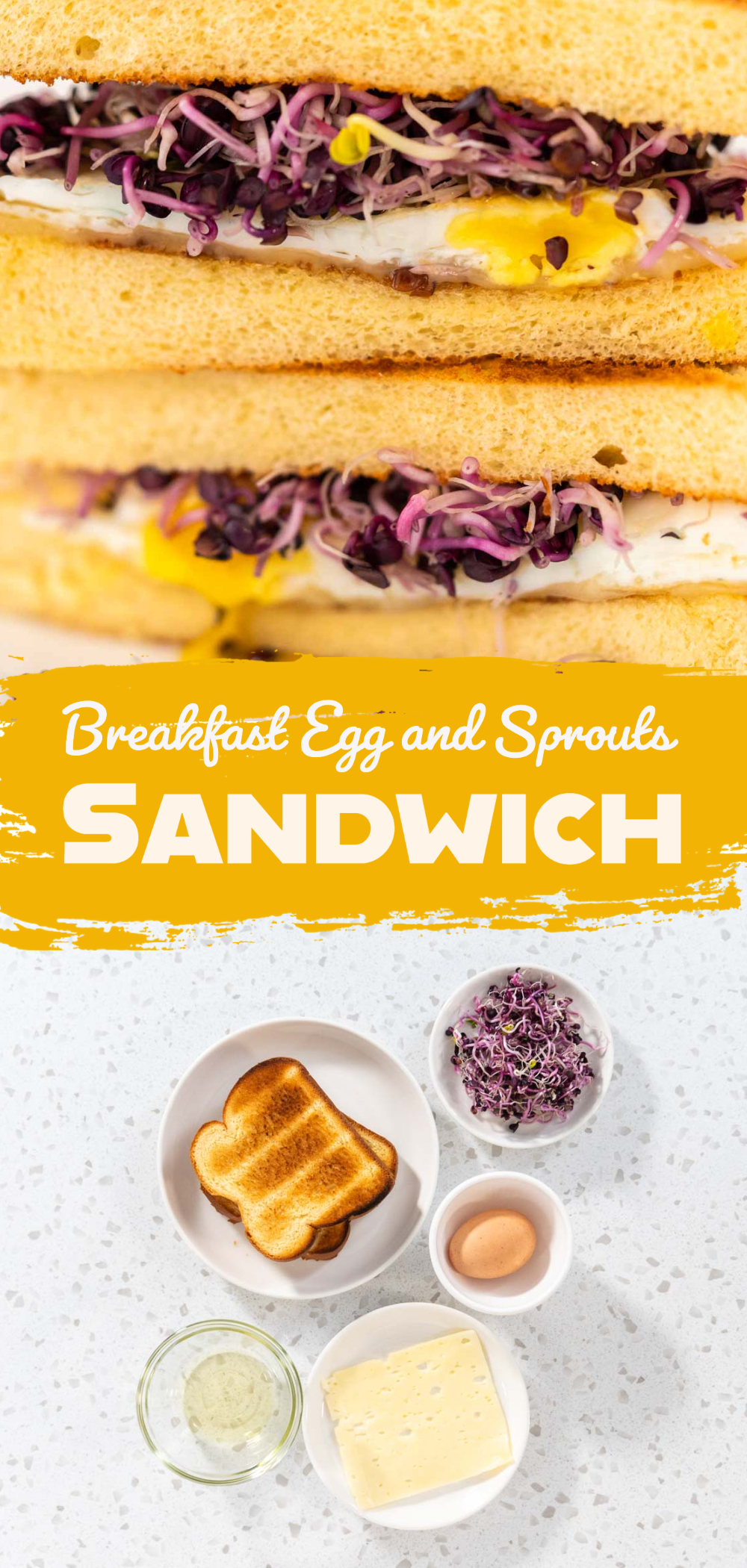 Breakfast Egg and Sprouts Sandwich