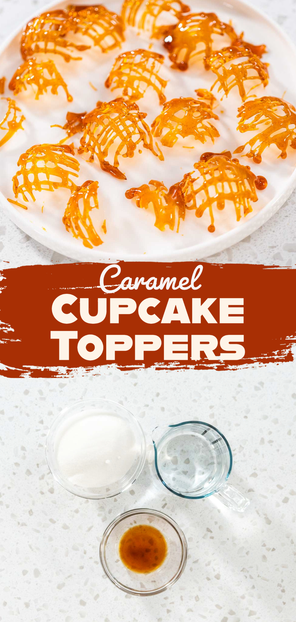 Easy Caramel Cupcake Toppers