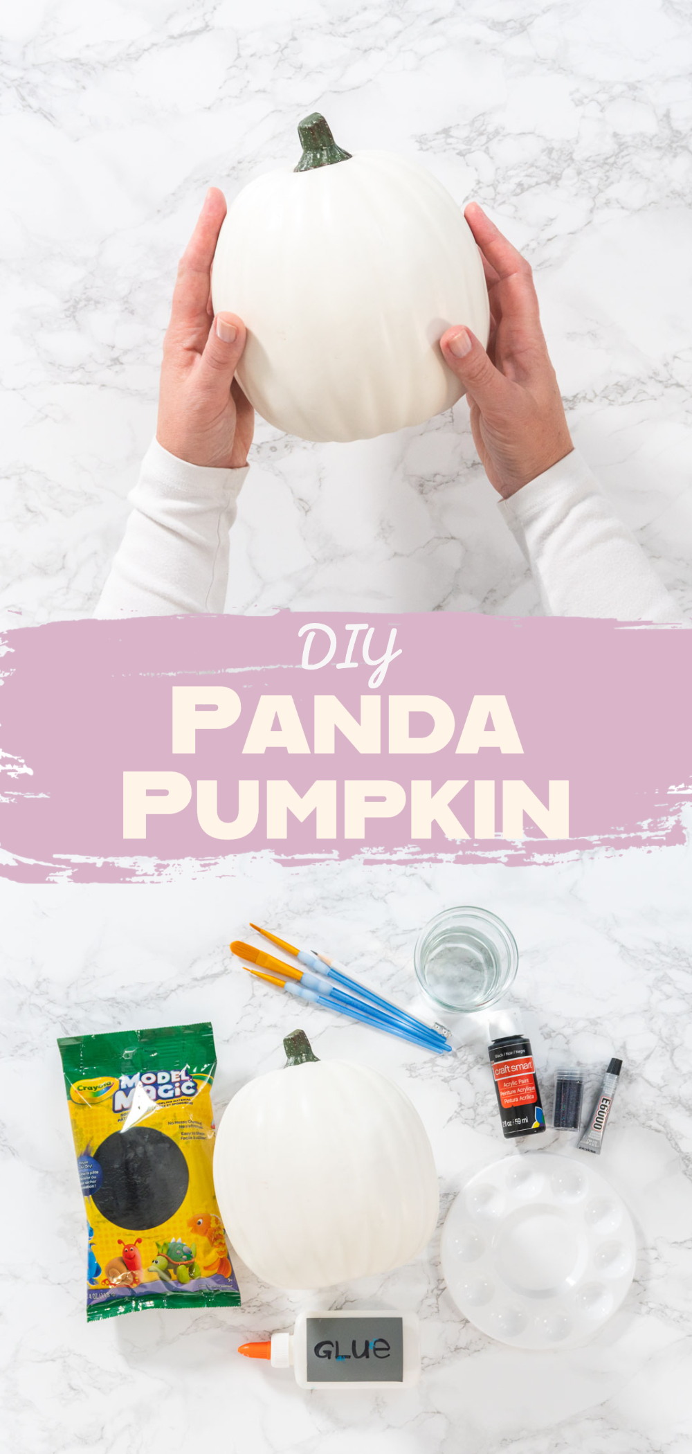 DIY Panda Pumpkin