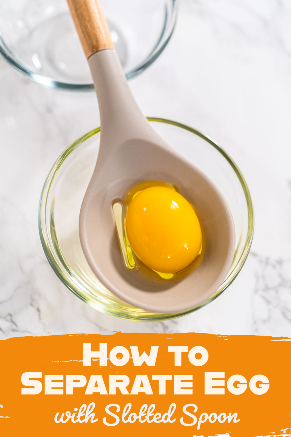 How to Separate Egg with Slotted Spoon