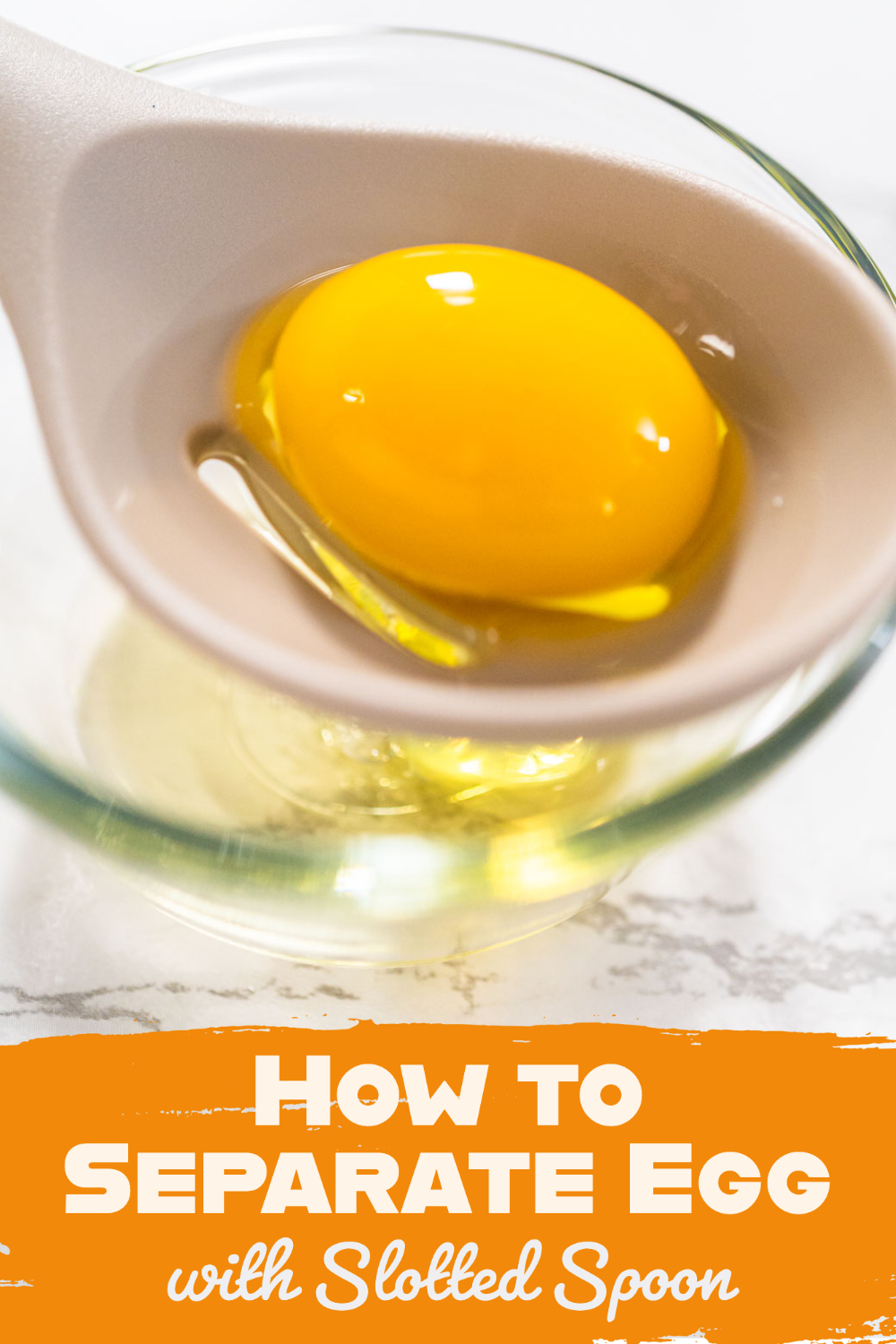 How to Separate Egg with Slotted Spoon
