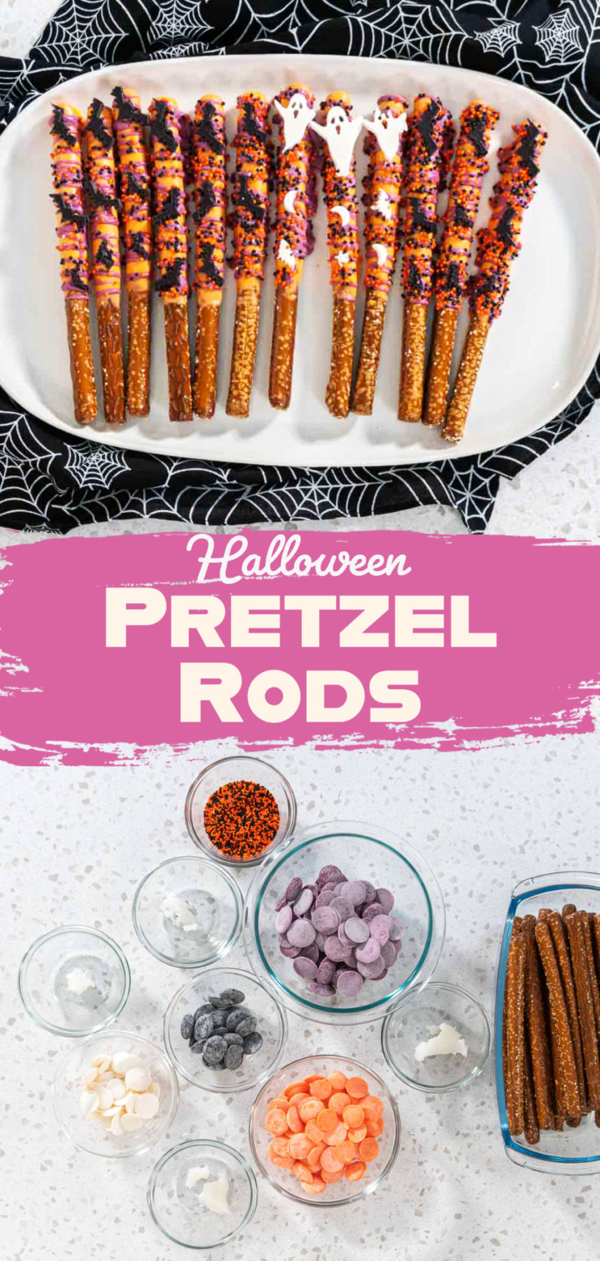 Halloween Pretzel Rods