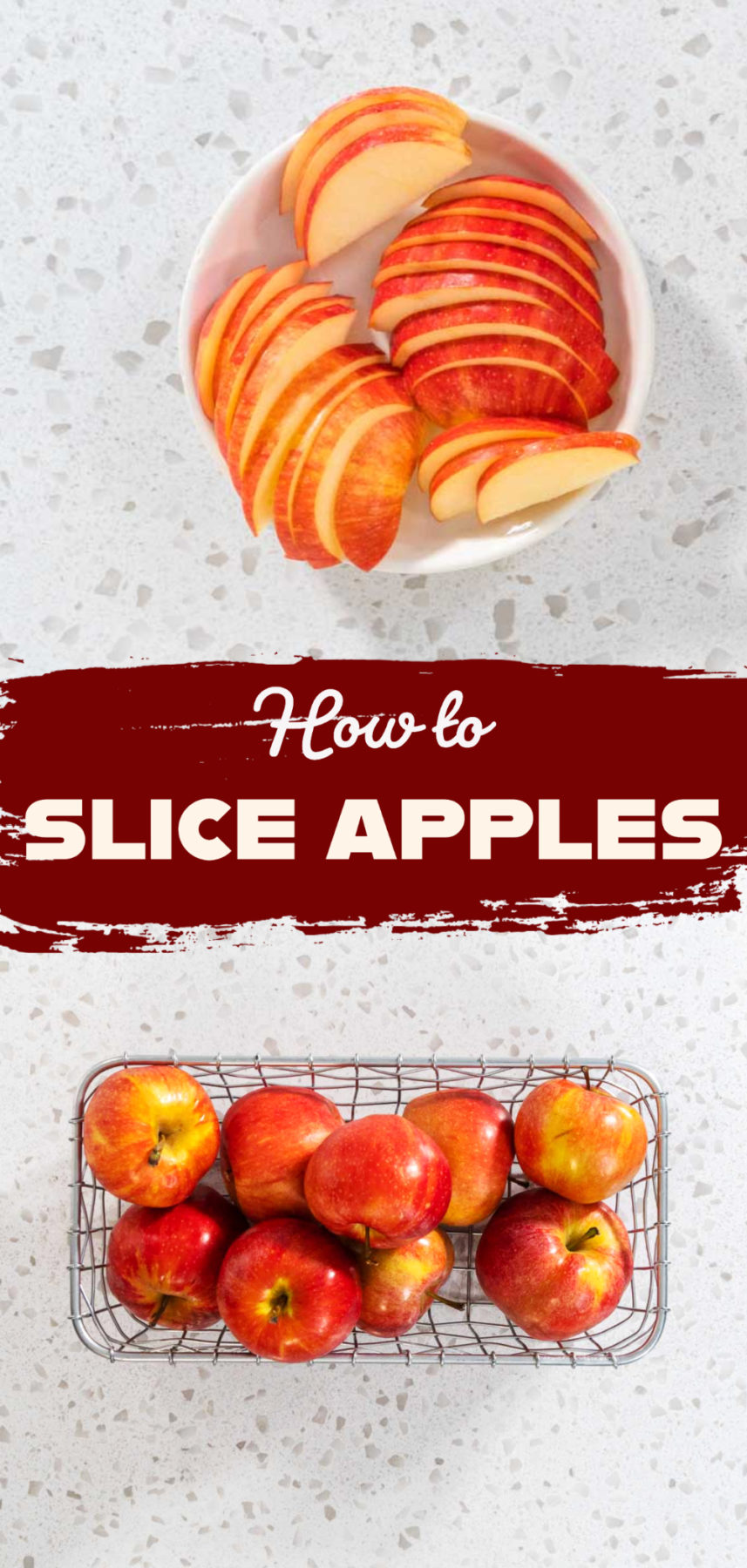 How to slice apples