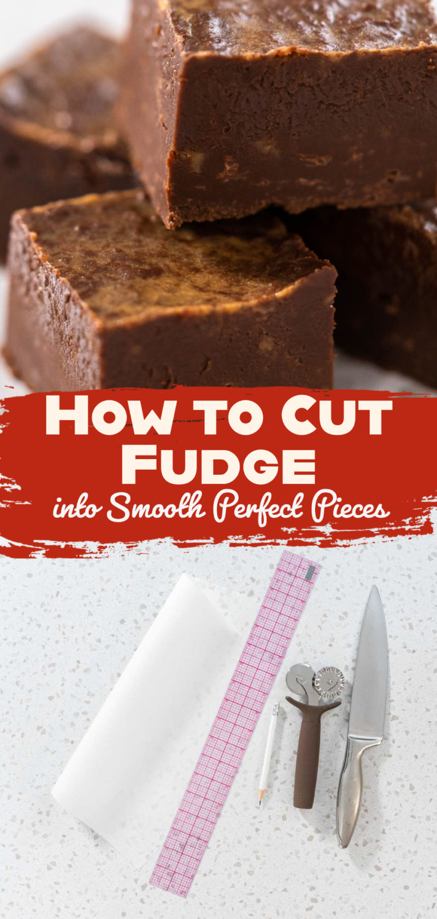 How to Cut Fudge into Smooth Perfect Pieces