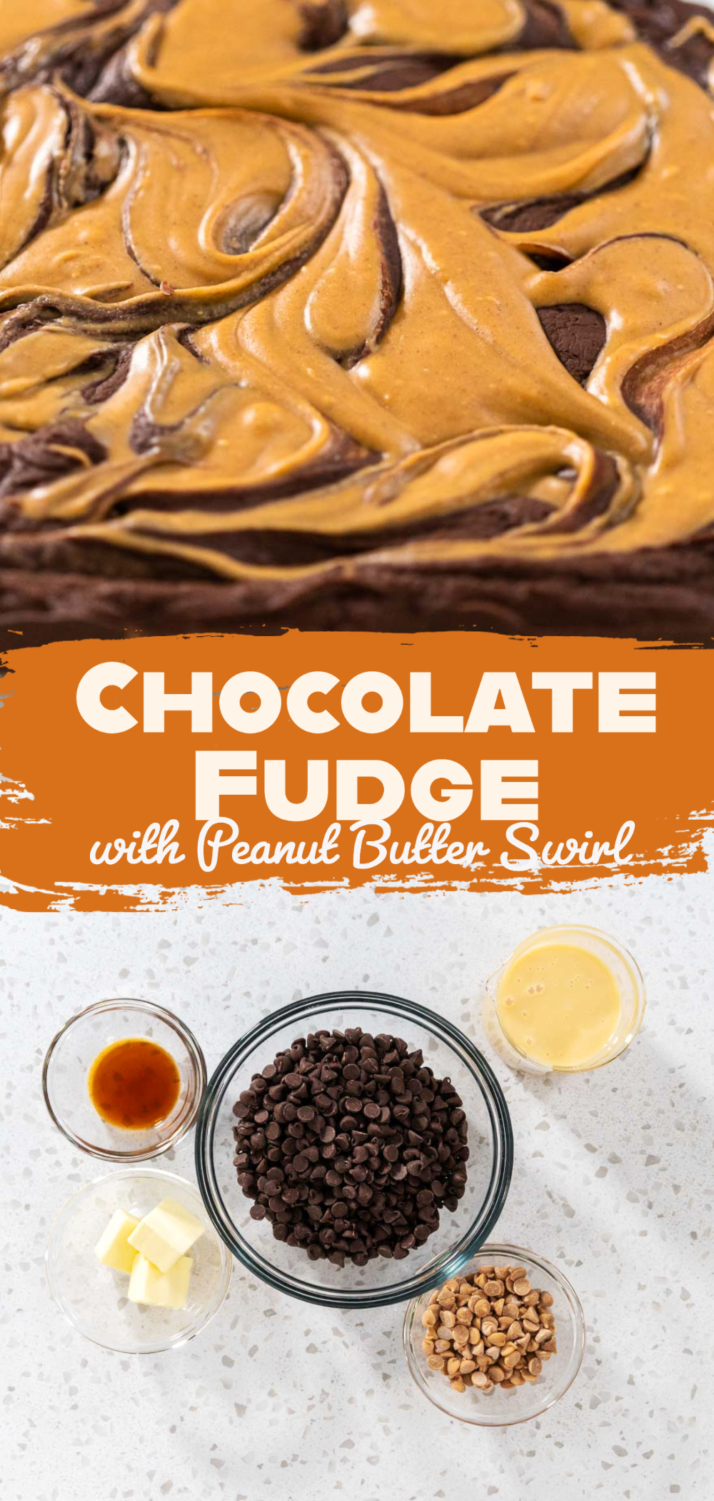 Chocolate Fudge with Peanut Butter Swirl