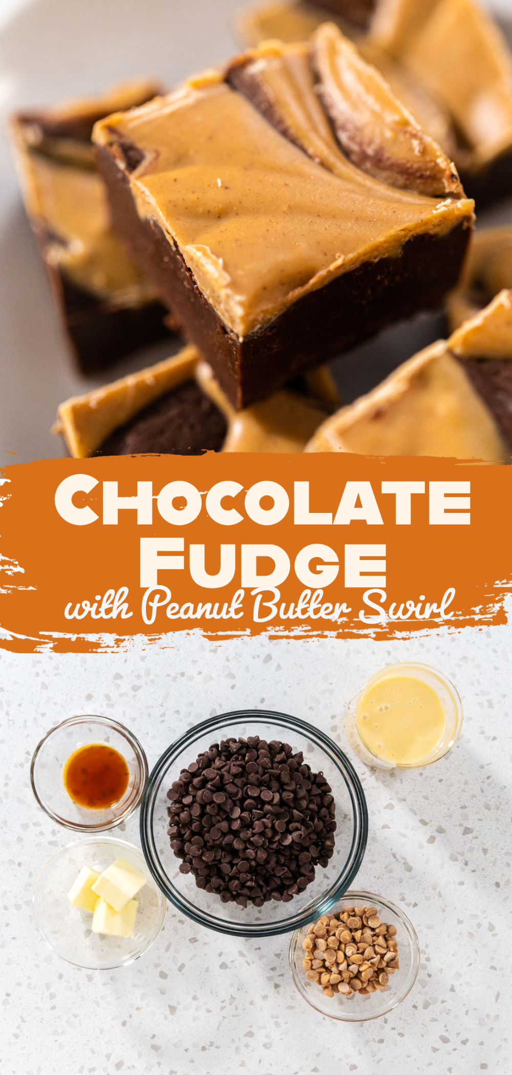 Chocolate Fudge with Peanut Butter Swirl