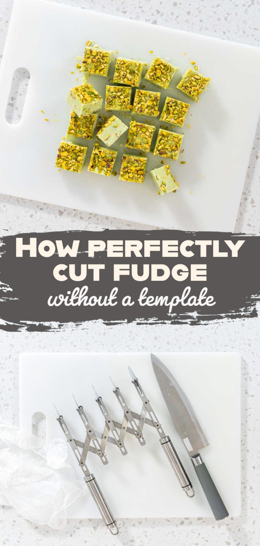 How perfectly cut fudge without a template