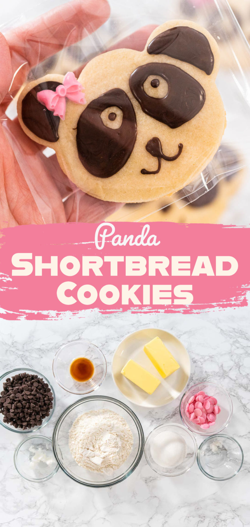 Panda Shortbread Cookies