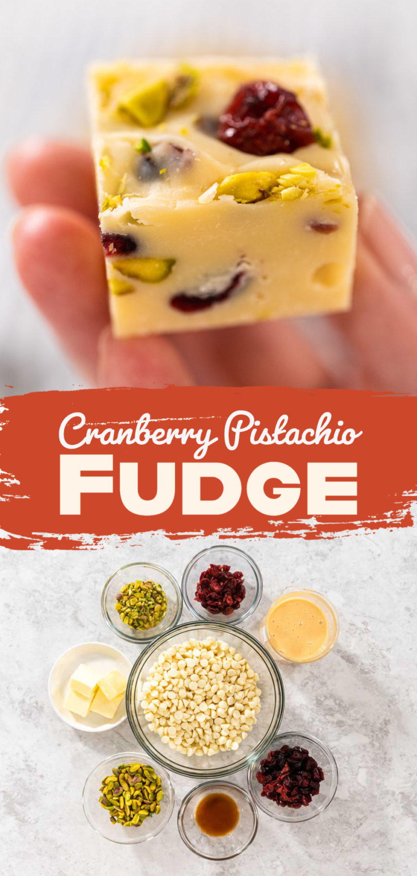 Cranberry Pistachio Fudge