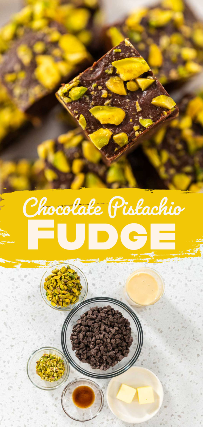Chocolate Pistachio Fudge