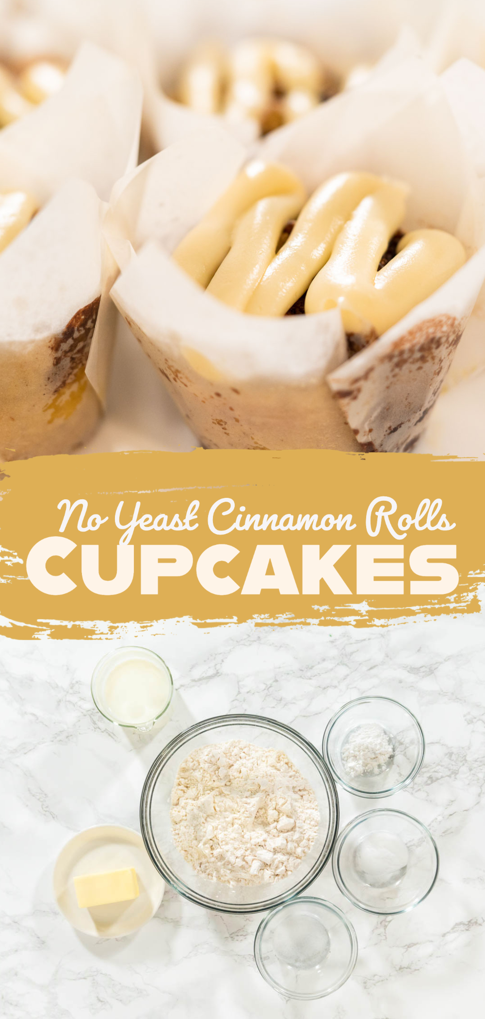 No Yeast Cinnamon Rolls Cupcakes